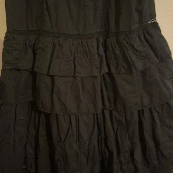 banana republic black ruffle dress Cynthia Velvet Lace Mini Dress main image 0